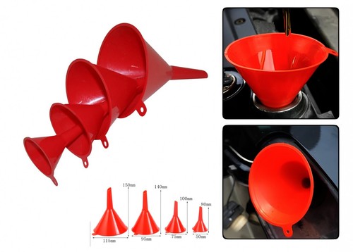 Pezzi rosso plastica imbuti - plastica,